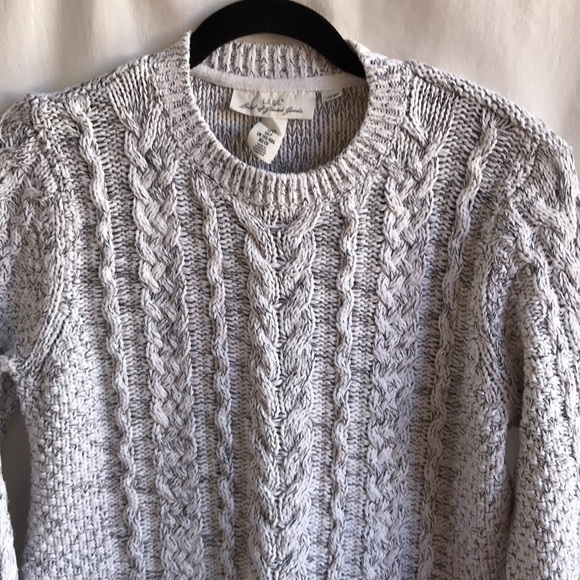 H&M L.O.G.G. white with black chunky cable knit sweater, size S - Picture 2 of 10